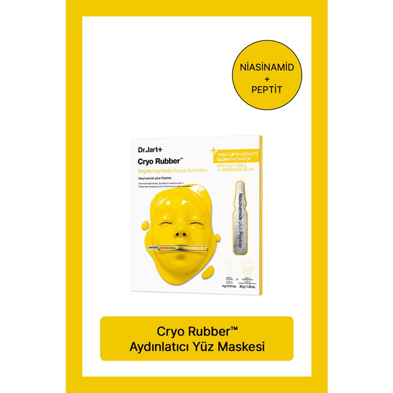 Dr. Jart+ Cryo Rubber Aydınlatıcı Maske 40GM 1.4OZ Niasinamid ile Cilt Sıcaklığını Düşüren Etkili Bakım