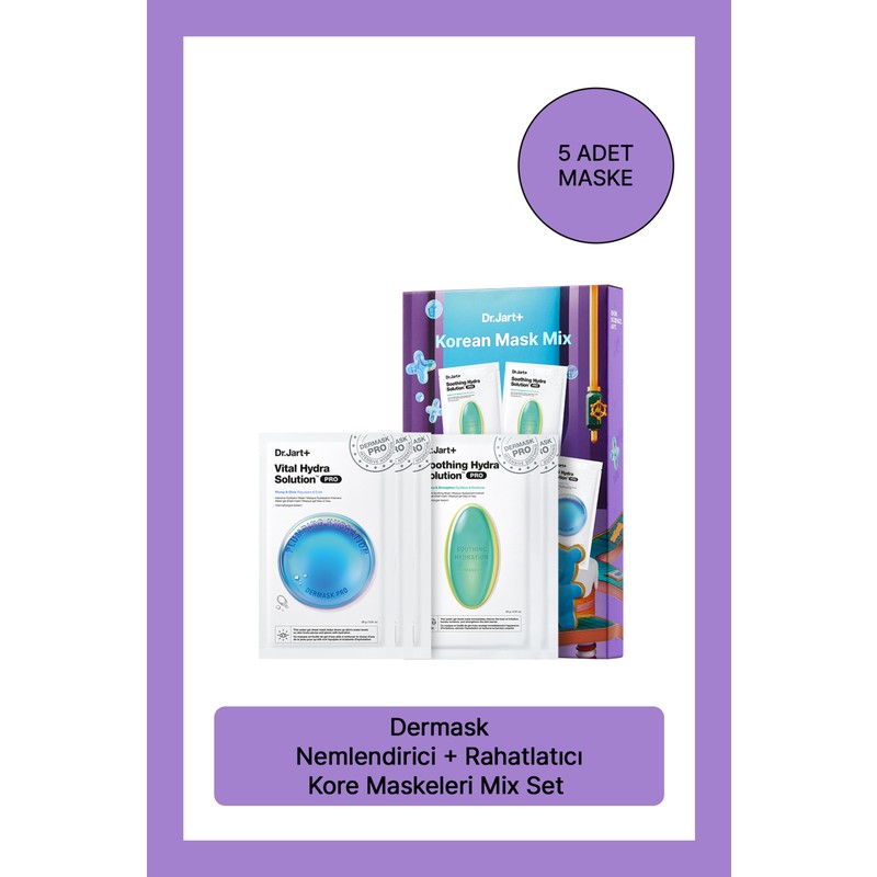 Dr. Jart+ Dermask Hyalüronik Asit + Allantoin İçeren Kore Maskeleri Mix Set | x5 Maske