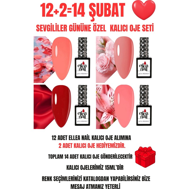 Ellea Nail Kalıcı Oje Seti 14 Şubat