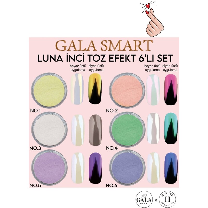 Gala Smart Inci Tozu Seti 6lı No:luna Inci Toz Efekt 6 Lı Set