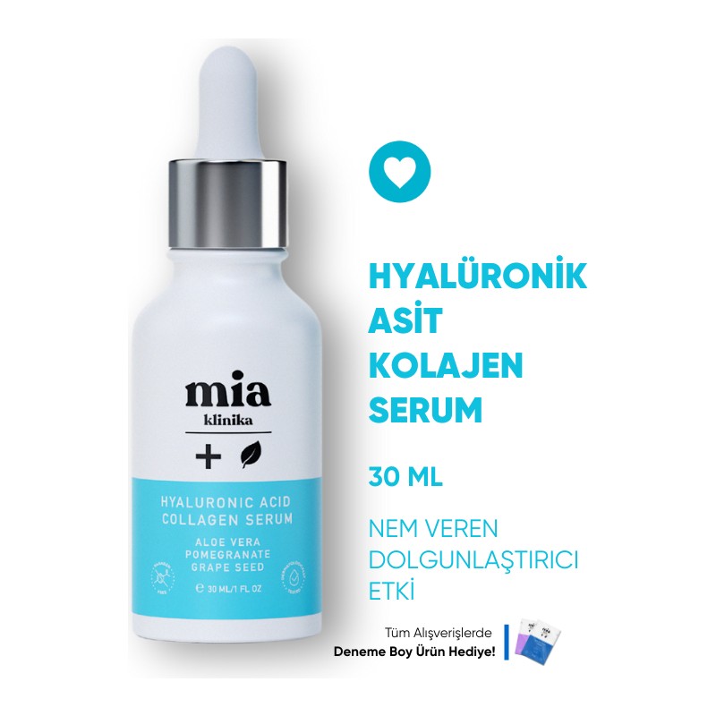 Mia Klinika Hyalüronik Asit Ve Kolajen Serumu 30 ml Tüm Cilt Tipleri İçin Nemlendirici Etki