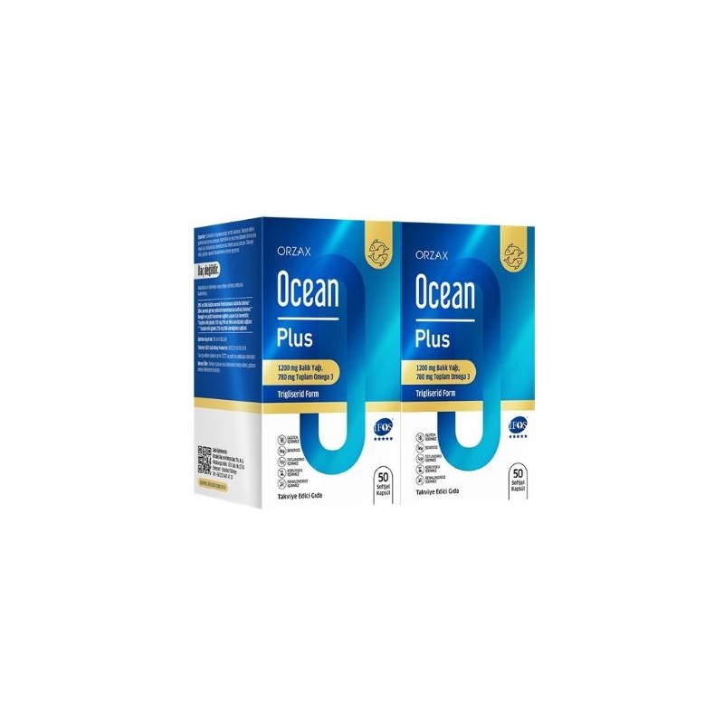 Ocean Plus 1200 Mg Balık Yağı 50 + 50 Softjel Kapsül