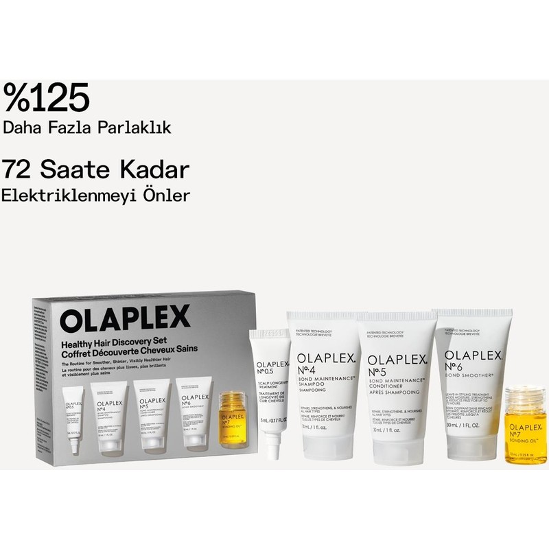 OLAPLEX Healthy Hair Discover Set - Seyahat Boy Vegan Bağ Güçlendirici Saç Bakım Seti Tüm Saçlar İçin