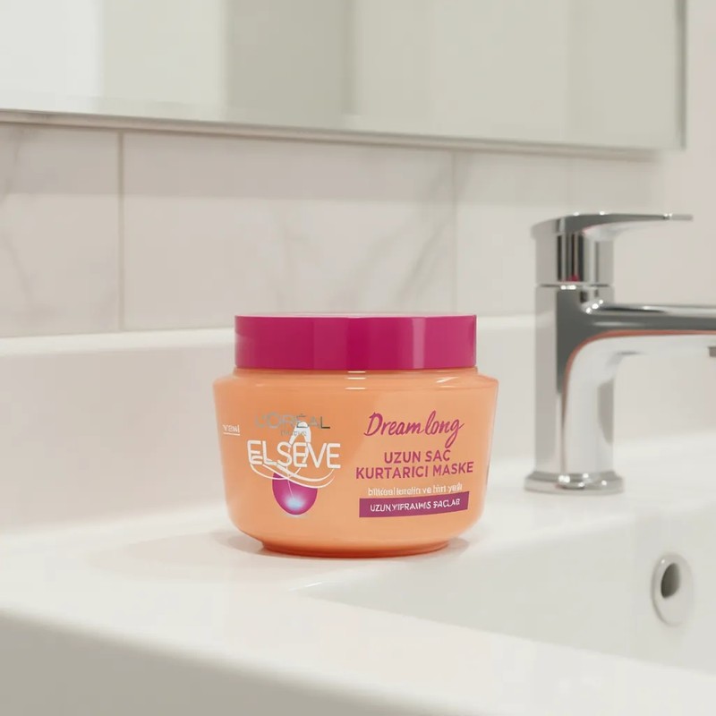 Elseve L'oréal Paris Dream Long Uzun Saç Kurtarıcı Maske 300 ml Yıpranmış Saçlar için Etkili Bakım
