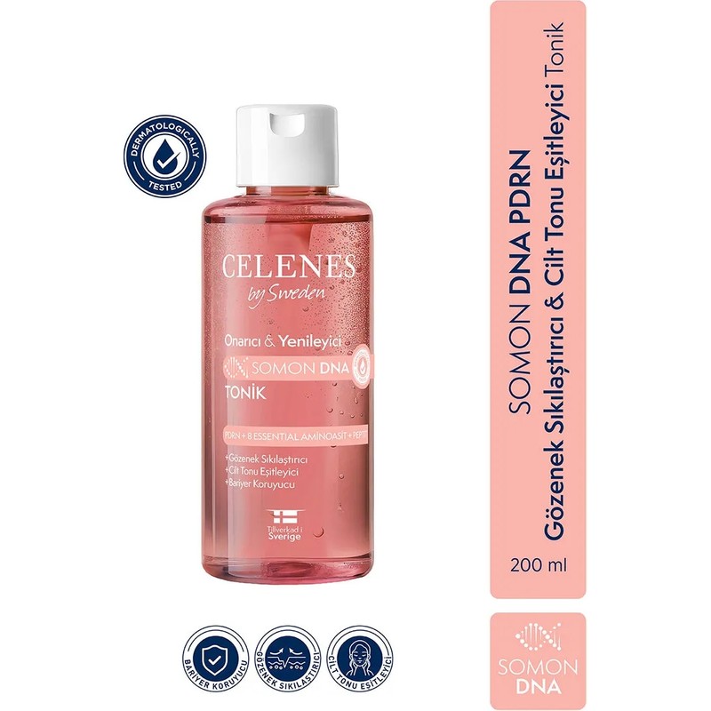 Celenes By Sweden Somon DNA PDRN Gözenek Sıkılaştırıcı & Cilt Tonu Eşitleyici Tonik, 200 ml