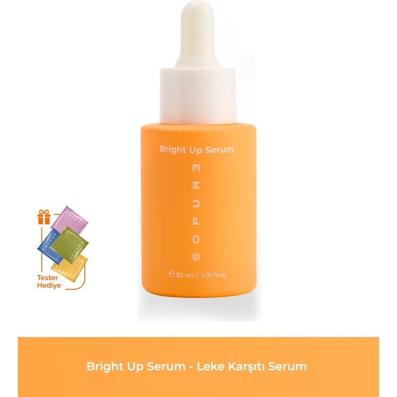 Sopure Bright Up Serum-Arbutin, Niasinamid ve Traneksamik Asit İçeren, Cilt Tonu Eşitleyici, Leke Karşıtı Aydınlatıcı Kompleks Serum-30 ML
