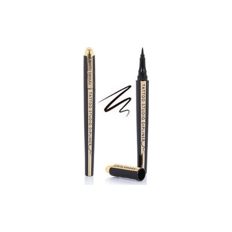 Pretty Beauty Tattoo Studio Siyah Renk Tonu ile Uzun Süre Kalıcı Dipliner Eyeliner