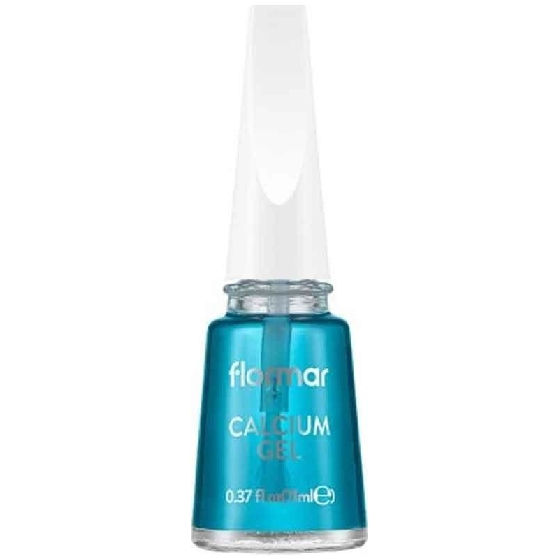 Flormar Bakım Yapan Kalsiyumlu Oje Bazı ve Tırnak Cilası 000 Şeffaf Mavi 0.37 fl. oz Parlak Bitiriş
