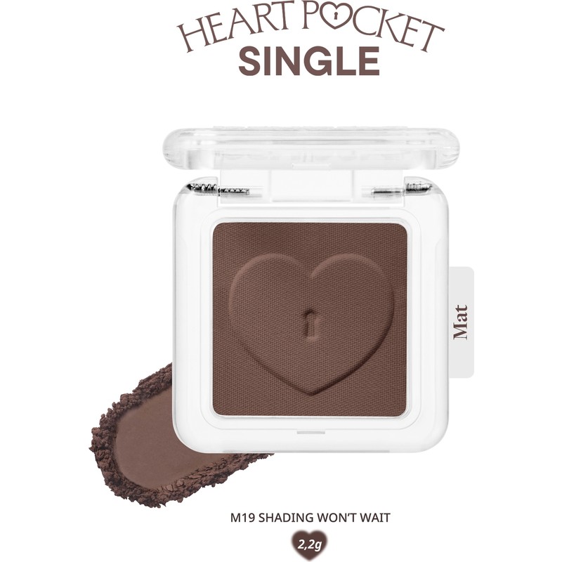 Peripera Kişiselleştirilebilir Mat Tekli Far Perıpera Heart Pocket Single (M19 Shading Wont Wait)