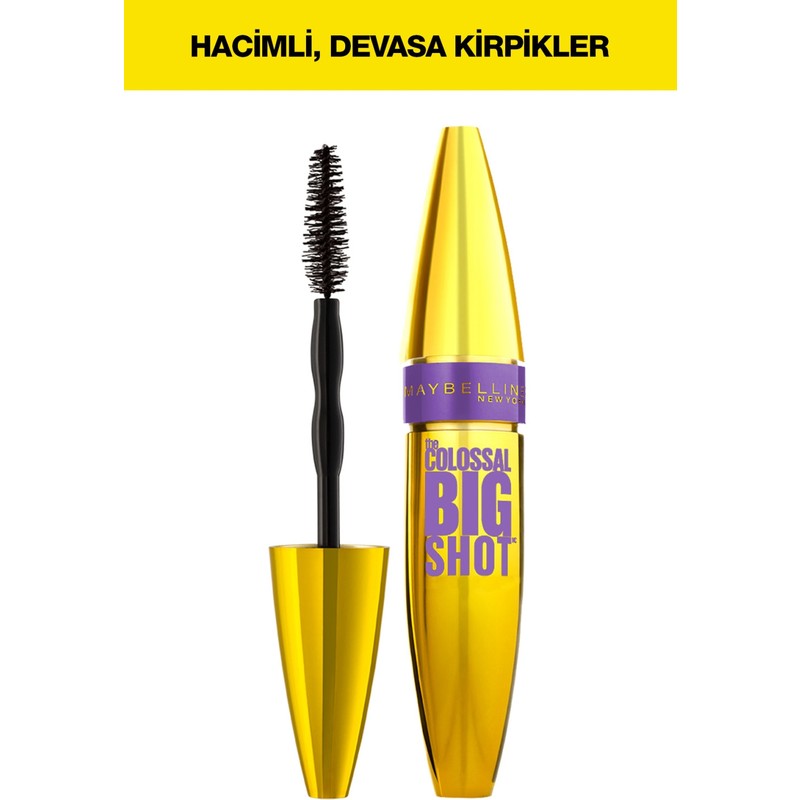 Maybelline New York The Colossal Big Shot Siyah Maskara Hacim Verici Kaldırma Etkili Büyük Boy