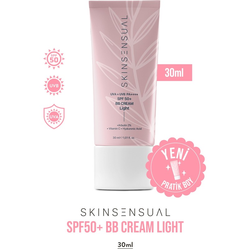 Skin Sensual Bb Krem Light 30ML SPF50 Pa++++ | Leke Karşıtı, Aydınlık Cilt Görünümü | Uva/uvb Koruma