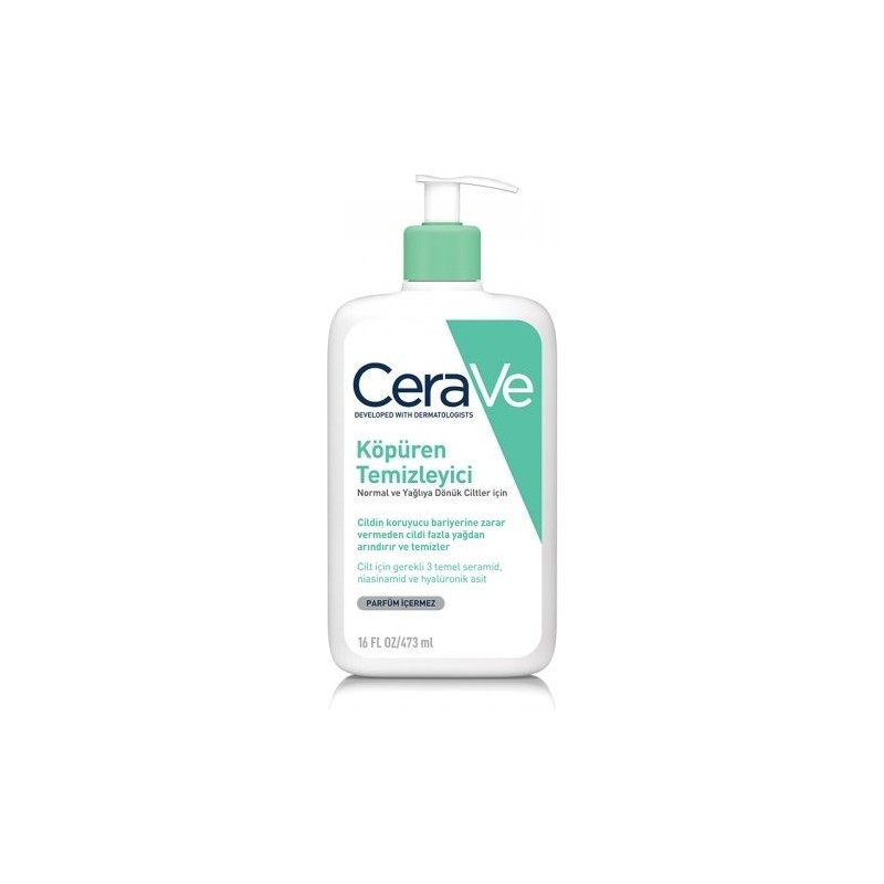 CeraVe Köpüren Temizleyici Normal & Yağlı Ciltler İçin 473ML Temizleyici Etkili Formül