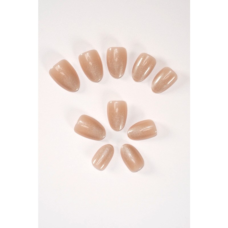 Pop Beauty Takma Tırnak Seti Açık Pembe Renkli Zararsız Yapıştırıcı ile 24 Adet Pro-Yapıştırıcı İçerir