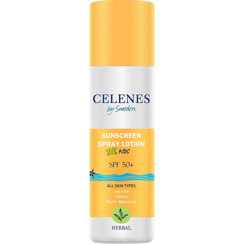 Celenes By Sweden Herbal Güneş Koruyucu Losyon Sprey 150 ml 50+ SPF Tüm Cilt Tipleri İçin Koruma