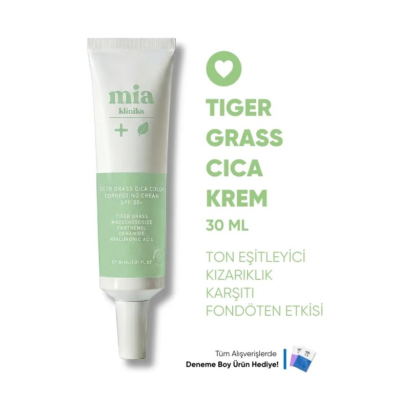 Mia Klinika Tiger Grass Kızarıklık Karşıtı Ton Eşitleyici Krem 30 ml E Vitamini İçeren Etkili Nemlendirici