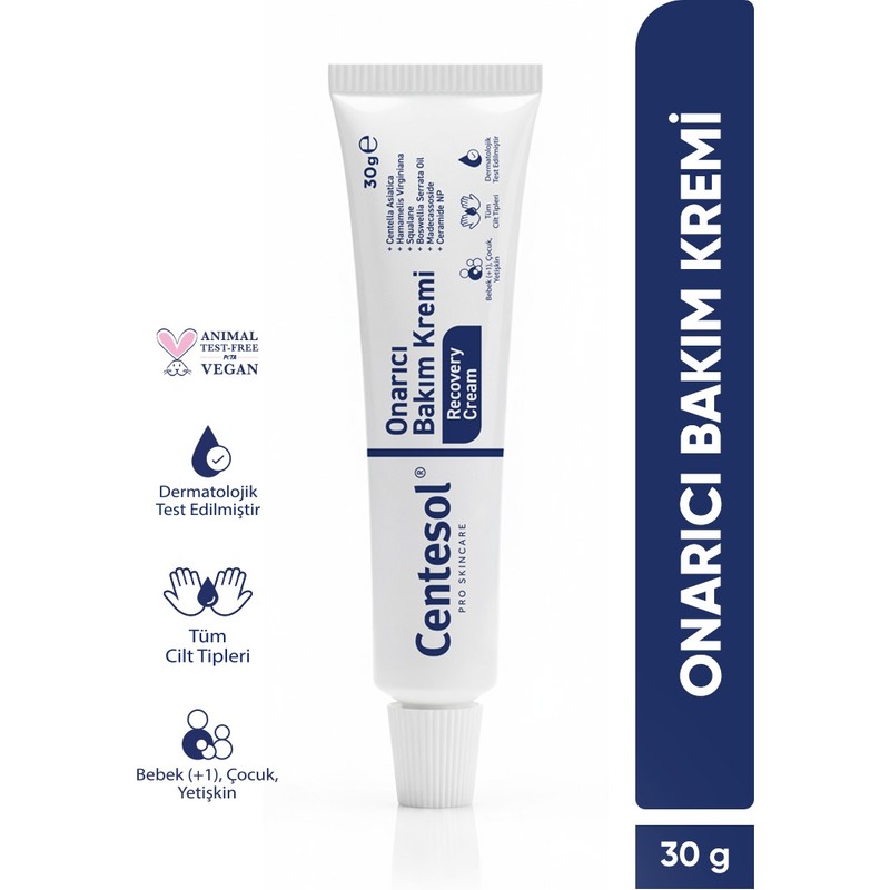 CENTESOL Recovery Cream Onarıcı Cilt Bakım Kremi Cica Krem 30 gr