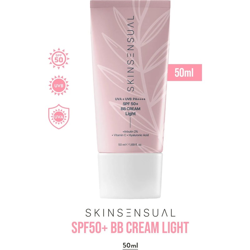 Skin Sensual BB Krem Light 50ml SPF50 PA++++ | Leke Karşıtı, Aydınlık Cilt Görünümü | UVA/UVB Koruma
