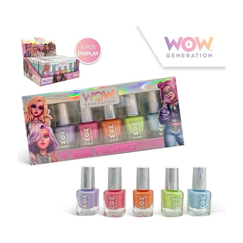 PopŞeker Wow Generation Çocuk Oje Seti - 5’li Pastel & Işıltılı Simli Seri