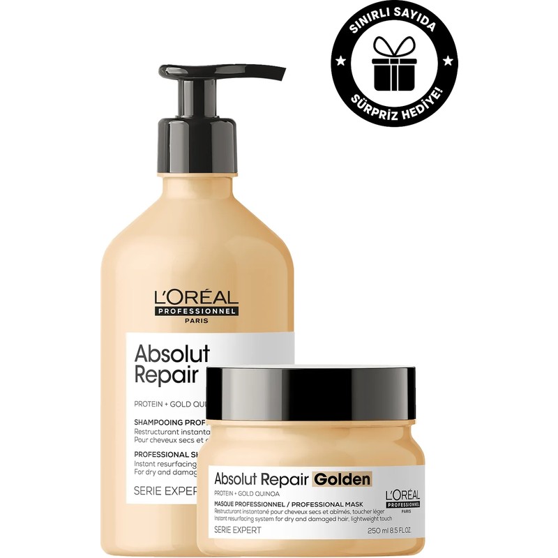 L'Oréal Professionnel Absolut Repair Onarıcı Saç Bakım Seti Yıpranmış Saçlar İçin 250 ml