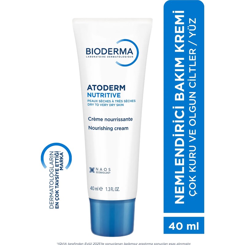 Bioderma Atoderm Nutrition Çok Kuru Olgun Cilt Besleyici Nemlendirici Yüz Kremi Avokado ve Shea Yağı 40 ml