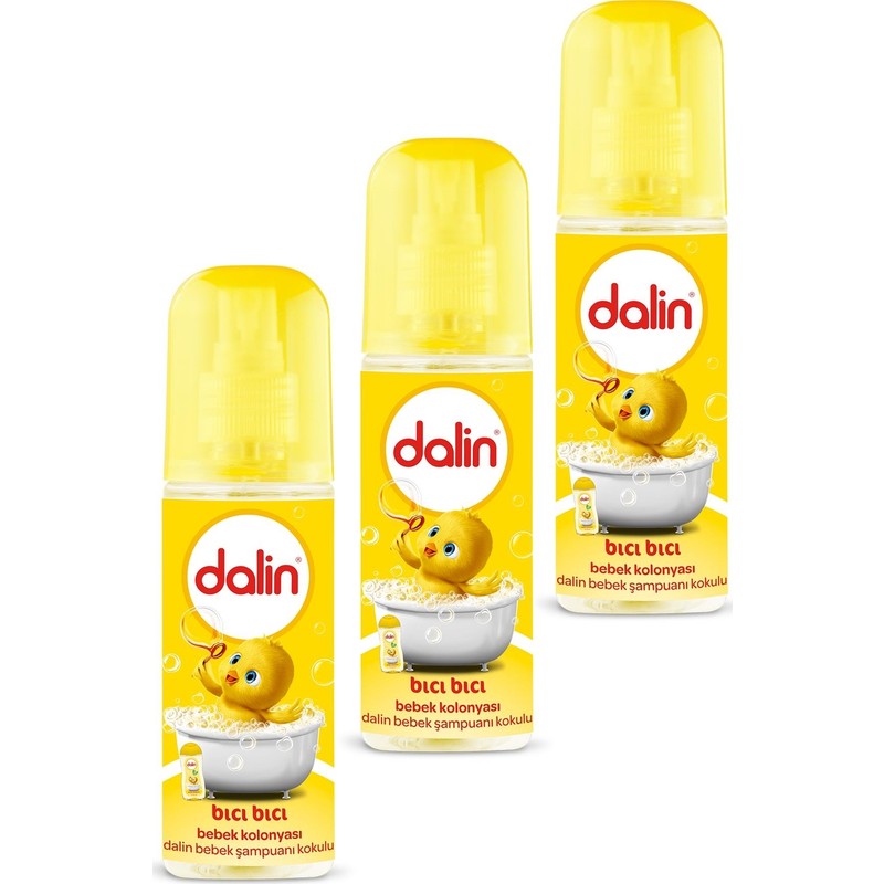 Dalin Bebek Kolonyası 150 ml x 3 Bıcı Bıcı Kokusu İle Tazelik Sağlayan Sprey