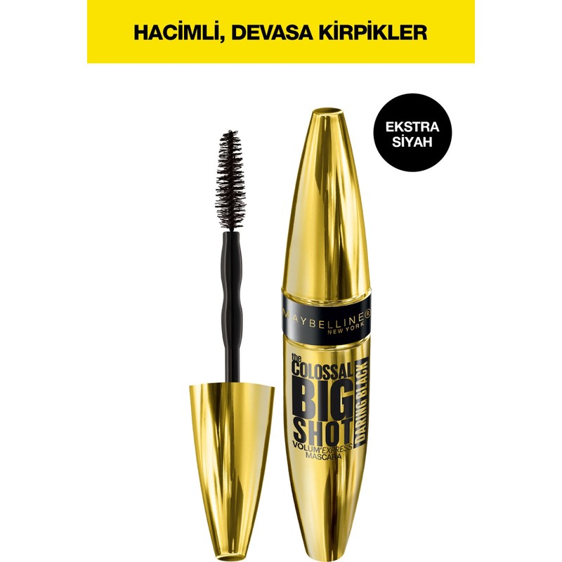 Maybelline New York The Colossal Big Shot Daring Black Maskara Ekstra Siyah Hacim Verici Büyük Boy