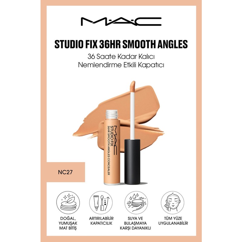 M.A.C Studio Fix 36HR Smooth Angles 36 Saate Kadar Kalıcı Nemlendirme Etkili Kapatıcı - NC27