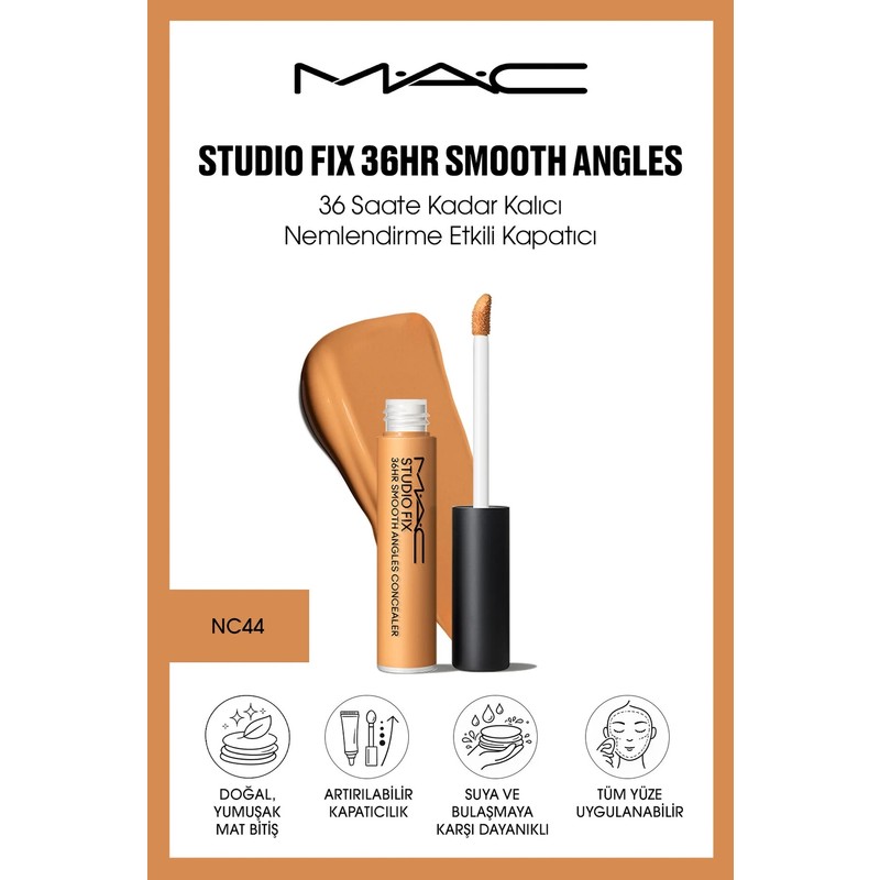 M.A.C Studio Fix 36HR Smooth Angles 36 Saate Kadar Kalıcı Nemlendirme Etkili Kapatıcı - NC44