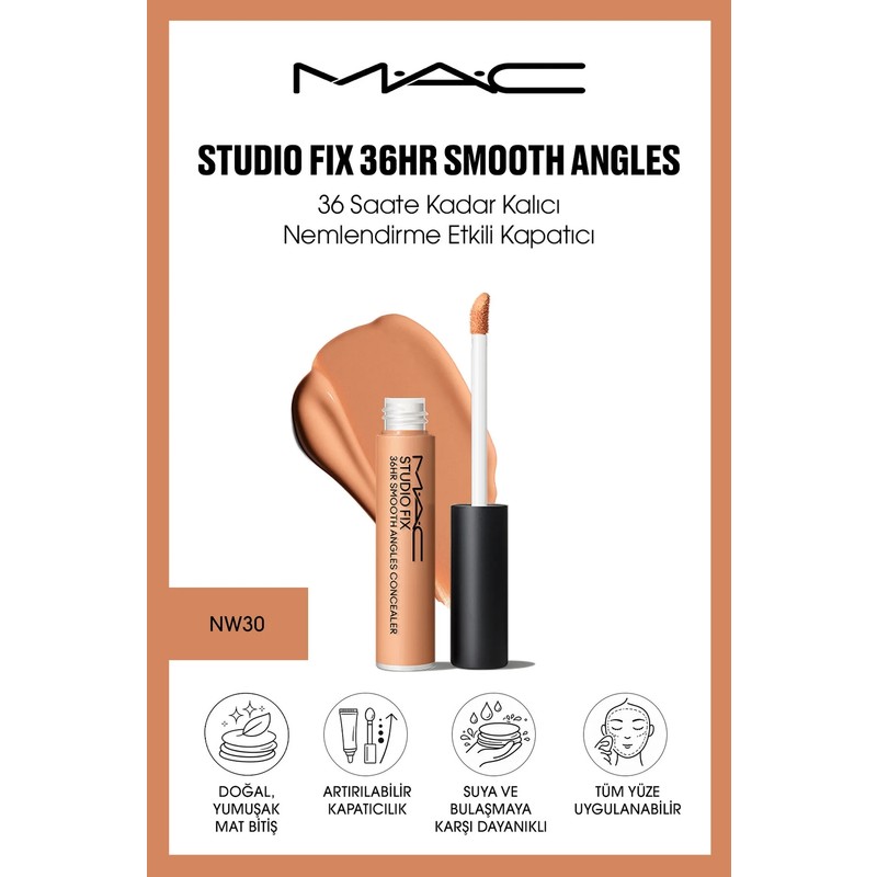 M.A.C Studio Fix 36HR Smooth Angles 36 Saate Kadar Kalıcı Nemlendirme Etkili Kapatıcı - NW30