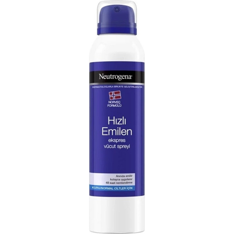 Neutrogena Hızlı Emilen Ekspres Vücut Spreyi 200 ml Normal/Kuru Ciltler İçin Ferahlatıcı Koku