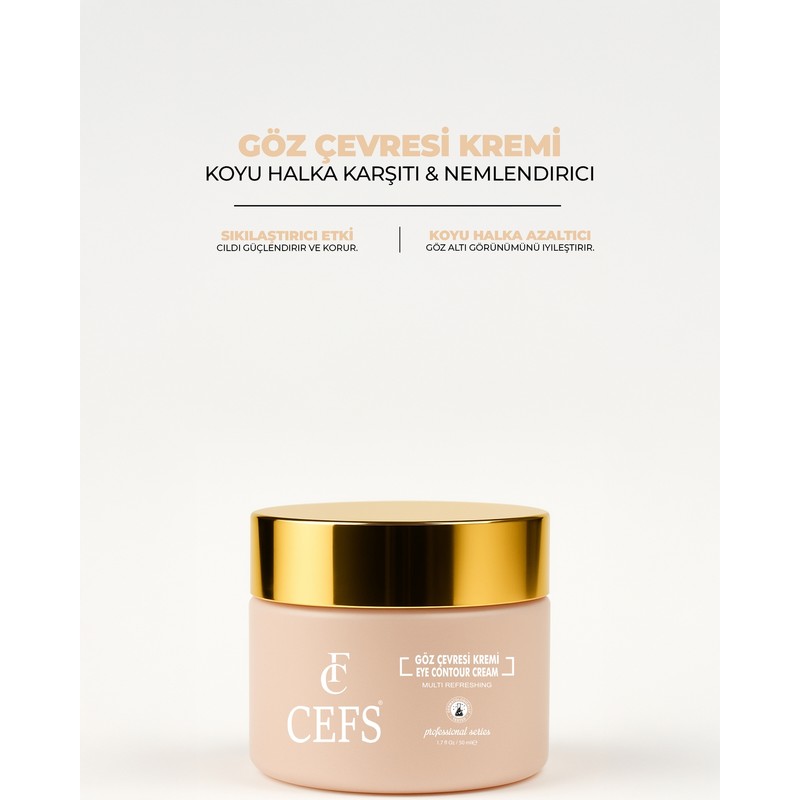 Cefs Göz Altı ve Göz Çevresi Yaşlanma, Morluk ve Torbalanma Karşıtı Bakım Kremi 50 ml