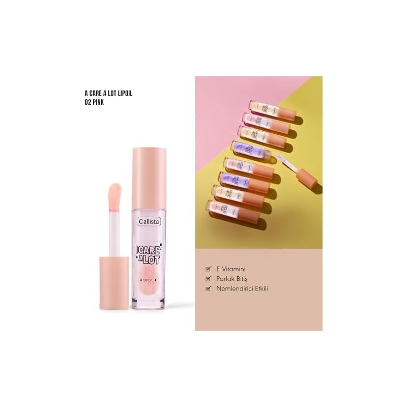 Teknocan Marketing I Care A Lot Lip Oil 02 Strawberry Nemlendirici Dudak Yağı