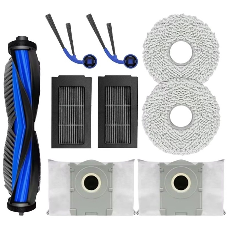 robotyedek Ecovacs Deebot T30C (T30 Pro Değil) Uyumlu Yenileme Seti - Ana Fırça, HEPA Filtre, Yan Fırça, Mop Bezi, Toz Torbası - 9 Parça - Piinti Fiyat Karşılaştırması