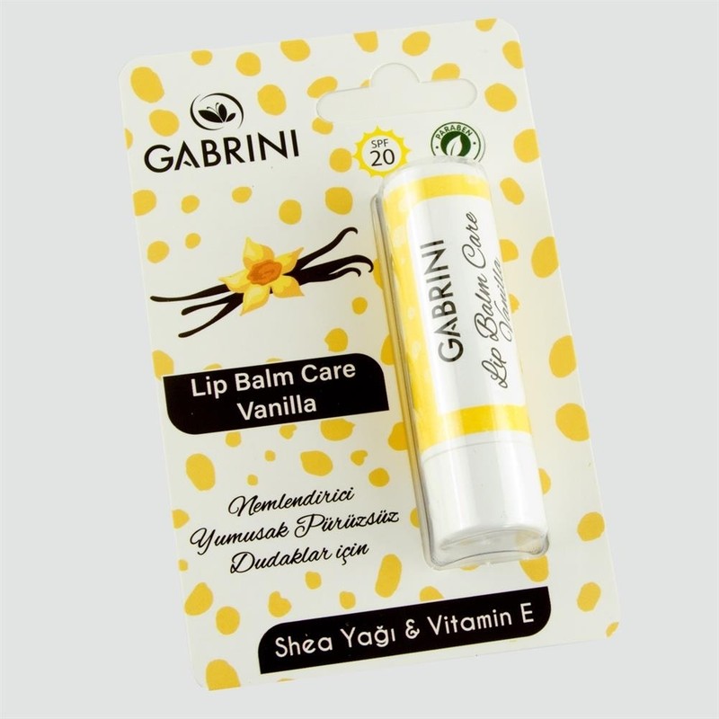 Gabrini Dudak Balmı - Lip Care Vanilla SPF 20 ile Nemlendirici ve Yumuşatıcı Özellikte