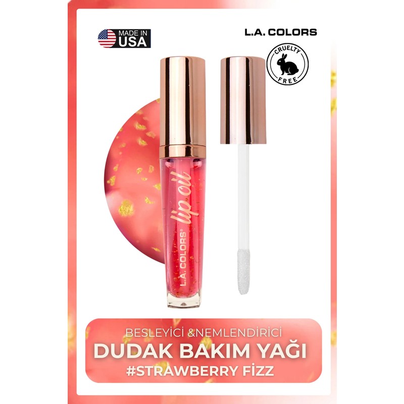 L.A. Colors Nourishing Lip Oil - Besleyici ve Nemlendirici Dudak Bakım Yağı #CLG446 Strawberry Fizz