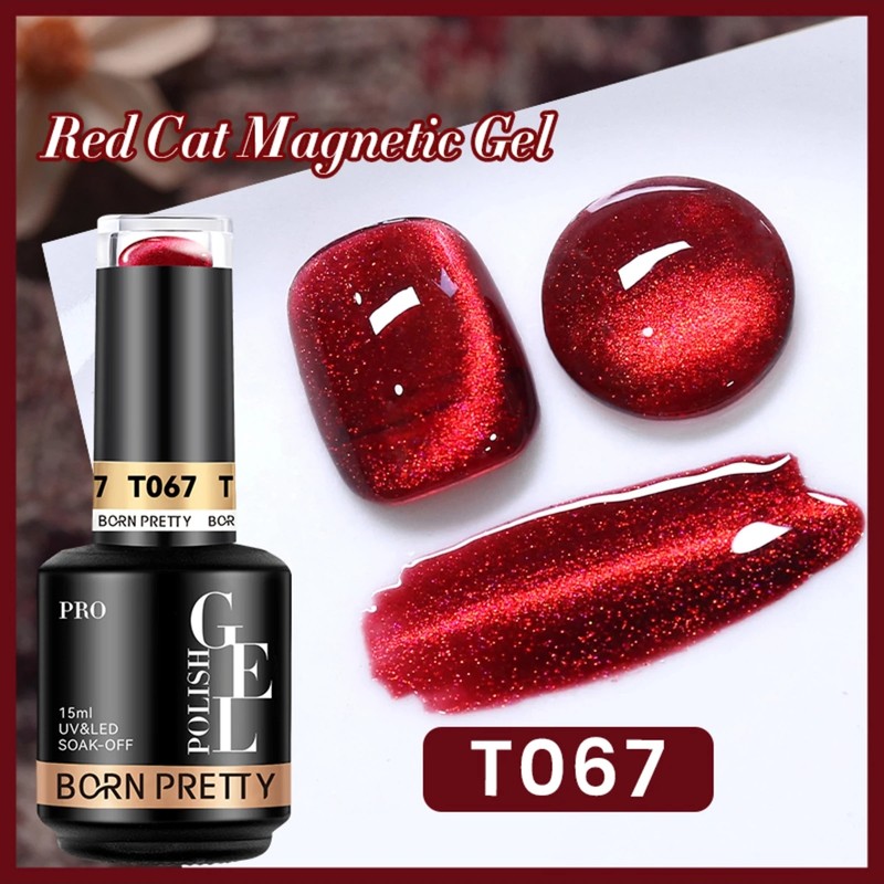 Born Pretty Red Cat Eye Gel/kırmızı Kedi Gözü Kalıcı OJE(T067)-15ML