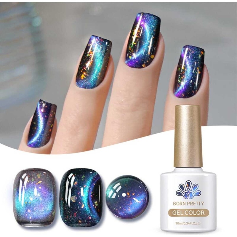 Born Pretty Starry Sky Cat Magnetic Gel / Gece Parıltısı Kedi Gözü Kalıcı OJE-10ML