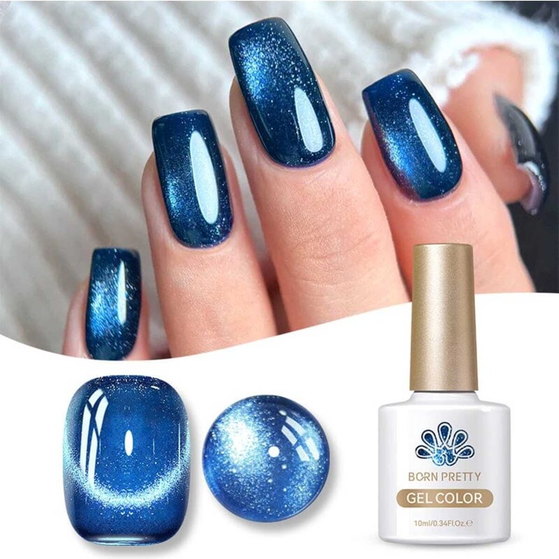 Born Pretty Galaxy Crystal Cat Magnetic Gel/galaksi Kristali Kedi Gözü Kalıcı OJE-10ML