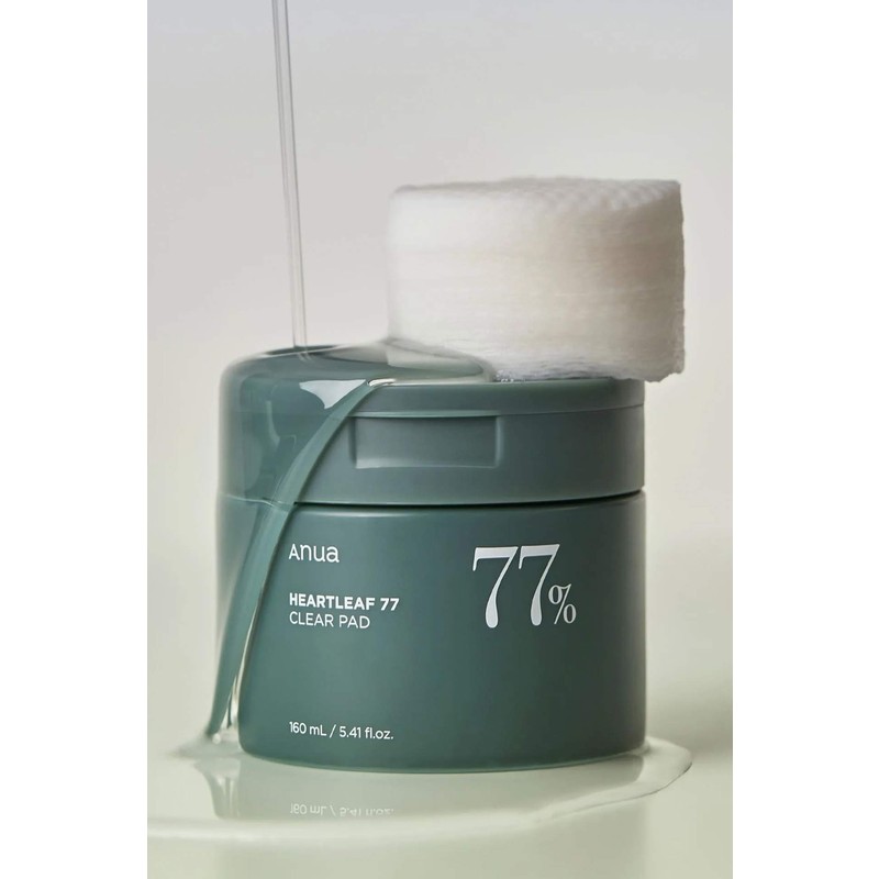 Anua - Heartleaf 77% Clear Pad (Gözenek ve Siyah Nokta Karşıtı Asitli Tonik Ped) 160ml