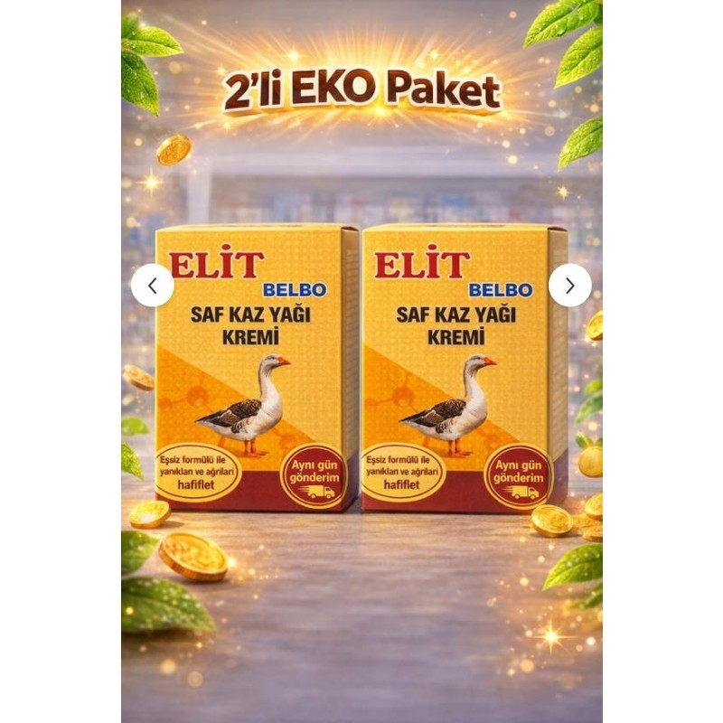 elit belbo Saf Kaz Yağı Kremi – 2’li Eko Paket