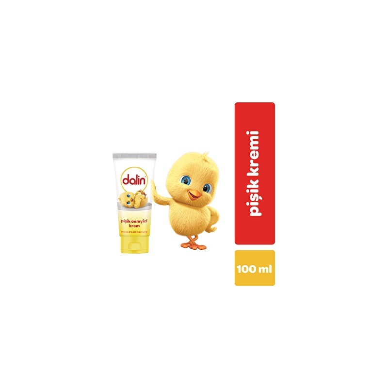 Dalin Pişik Önleyici Krem 100 ml Dermatolojik Olarak Test Edilmiş Hassas Ciltler İçin Güvenli Koruma
