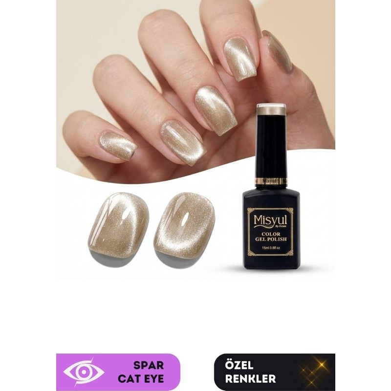 Misyul Uv LED Kalıcı Oje Nail Art 15 ml Spar Cat Eye SC02