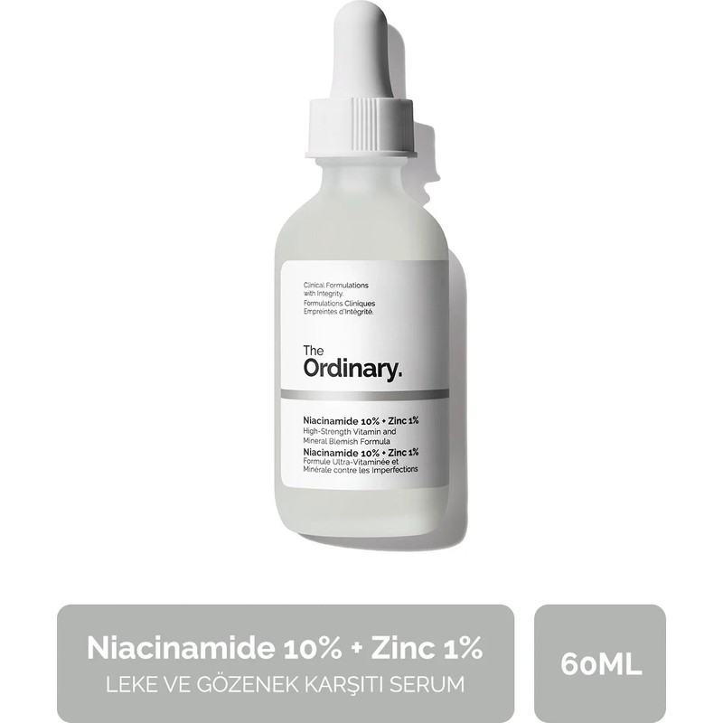 The Ordinary Niacinamide 10% + Zinc 1% Serum 60ml Tüm Cilt Tipleri İçin Nemlendirici Etki