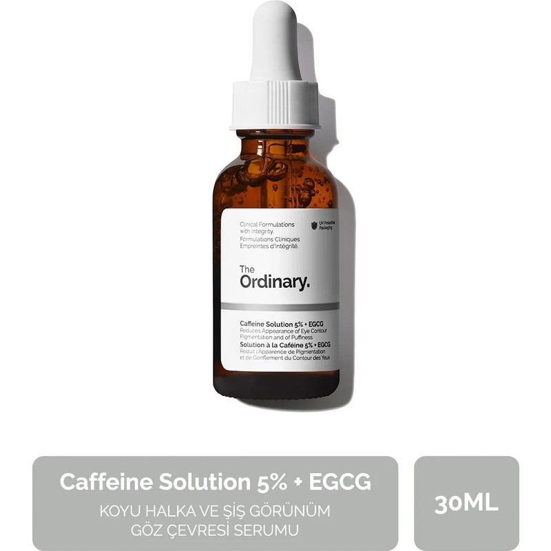 The Ordinary Caffeine Solution 5% + EGCG Aydınlatıcı Göz Çevresi Serumu Tüm Cilt Tipleri İçin 30 ml