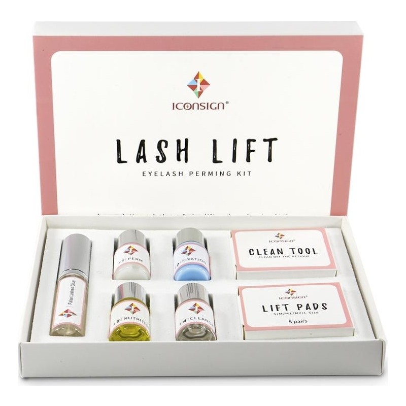 ICONSIGN Kirpik Lifting Seti 5ml Kirpik Perma Seti Lash Lift Besleyici Formül ile Uzun Süreli Etki