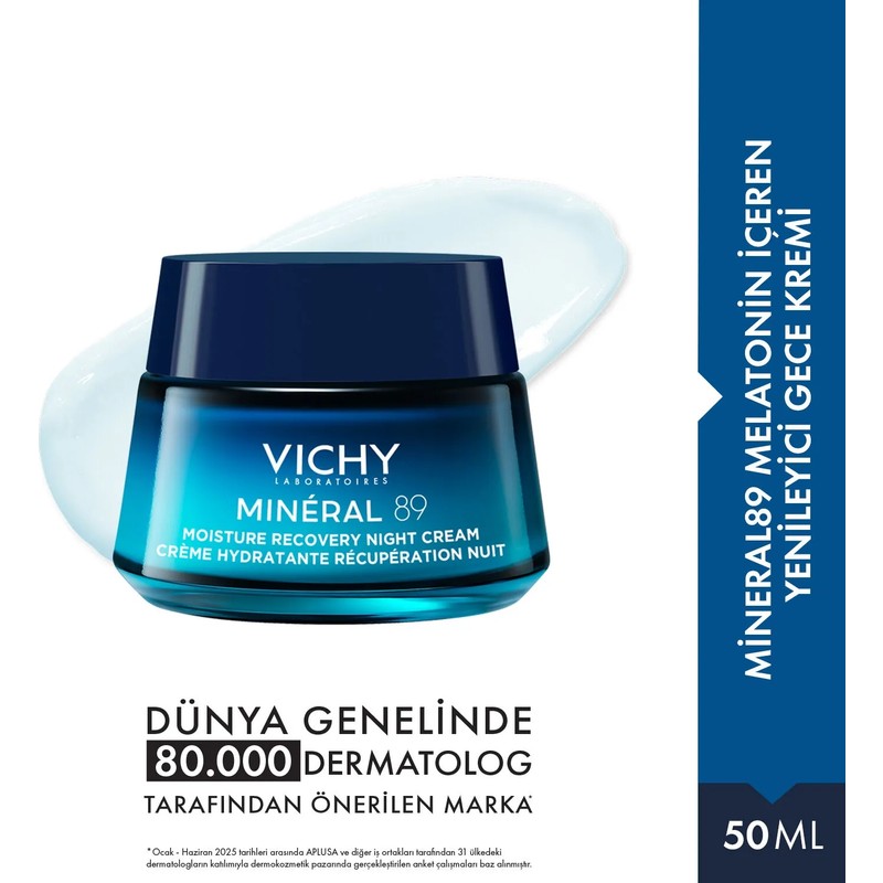 Vichy 'den Mineral 89 Yenileyici Gece Kremi 50 ml Tüm Cilt Tiplerine Uygun Etkili Formül