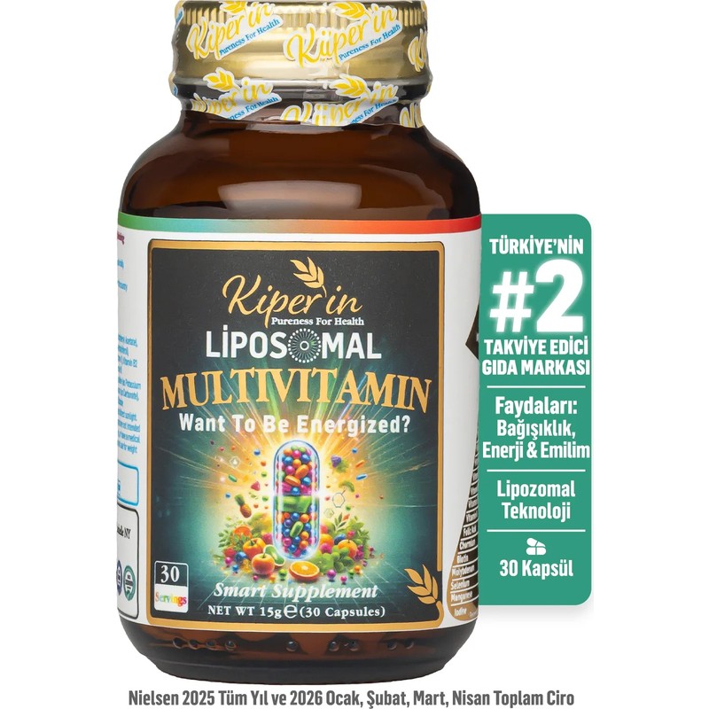 Kiperin Lipozomal Multivitamin 13 Vitamin & 6 Mineral Cilt - Saç - Tırnak & Enerji | Akıllı Gıda Takviyesi