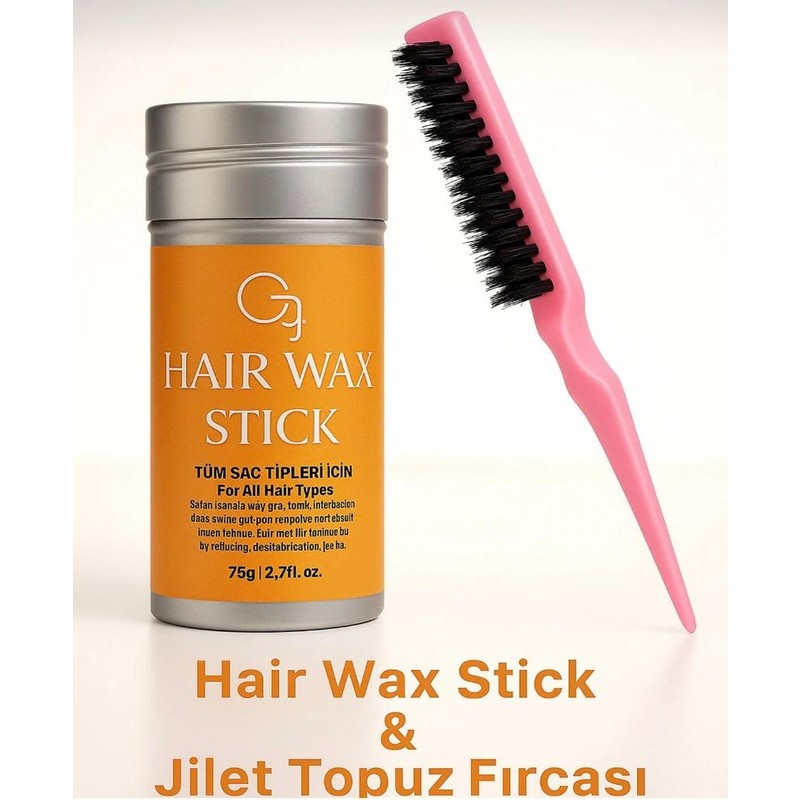 Yurish Hair Wax Stick 75GR - Saç Sabitleyici Berberstıckwax Topuz Fırçası