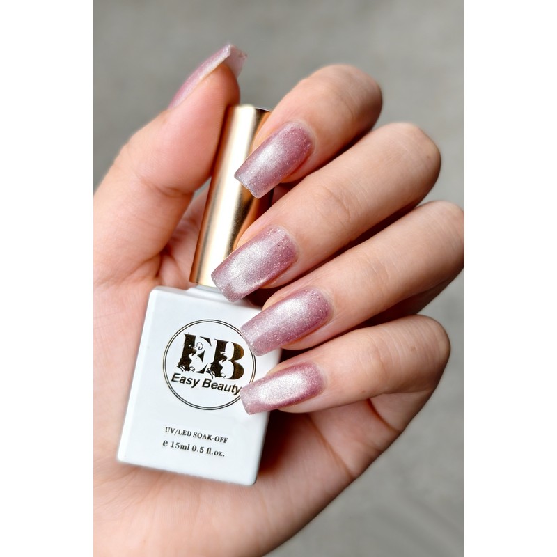Easy Beauty Kedi Gözü Kalıcı Oje - Simli Cat Eye Gel Polısh Cg5 - Tpo Içermez - Protez Tırnak Ojesi