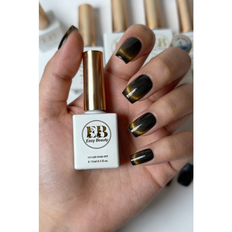 Easy Beauty Kedi Gözü Kalıcı Oje - Tpo Içermez - Protez Tırnak Ojesi - Cat Eye Gel Polsıh 9d4